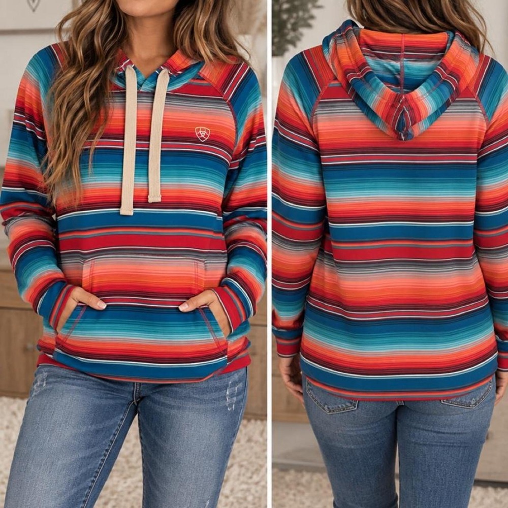 Ariat Serape Stripe Western Hoodie | Size L ✨